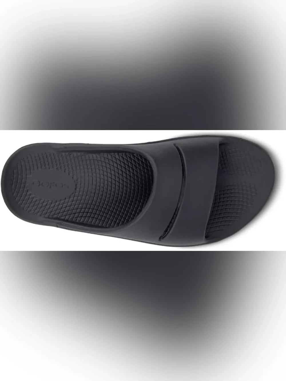 OOFOS Men's Black Slide Sandal with Open Toe size 11